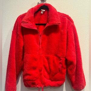 Women's High Pile Fleece 1/2 Zip Pullover - All In Motion™ Red XS